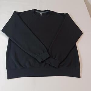 Athletic Works Men's Black Soft Cotton Blend Cozy Sweater Long Sleeve M(38-40)